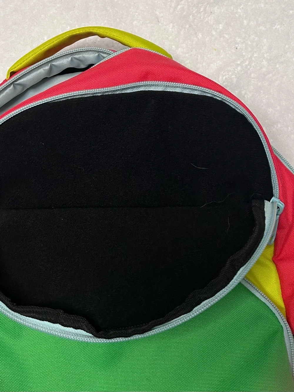 Kavu Tri-Color Backpack in Green, Yellow & Pink